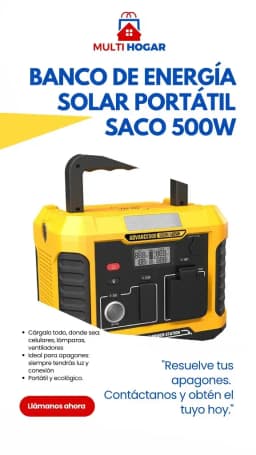 Banco de Energía 500 wts   1